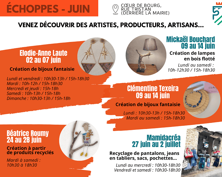 Programmation échoppes juin 2025