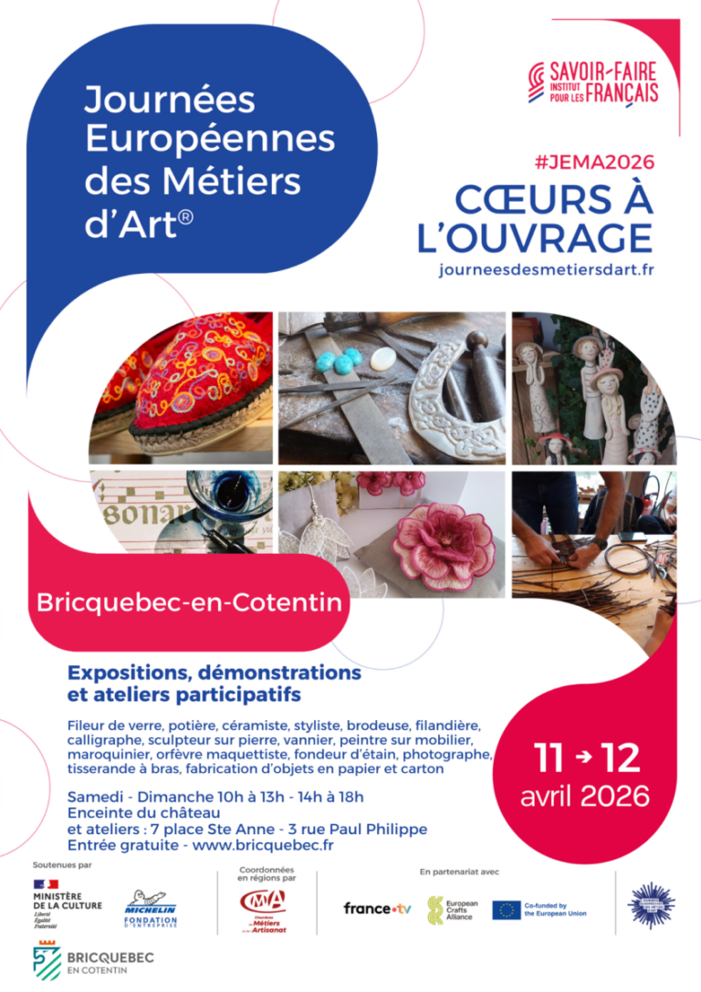Journées Européennes des Métiers d'Art les 11 et 12 avril 2026